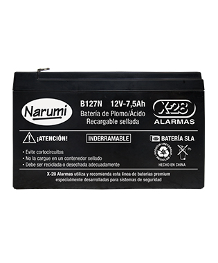 Batería 12V. 7.5Ah. Electrolito absorbido. Libre mantenimiento